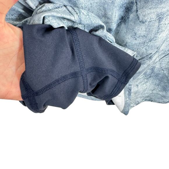 EVCR Blue Kelly Tie Dye Marbled Racerback Athletic Bodysuit Mini Dress Size M - Picture 4 of 7